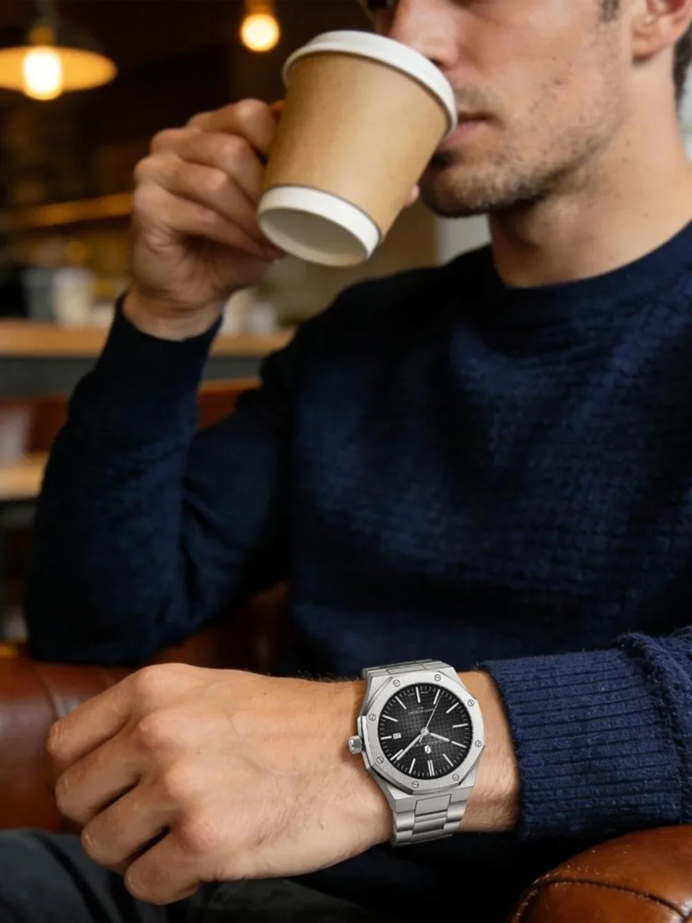 Stylish Waterproof Stainless Steel Quartz Watch for Men - Date Clock & Business